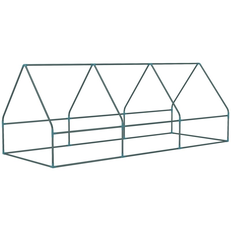 Outsunny 240x90x90cm Small Greenhouse, House-Shaped Portable Grow Tunnel Mini Greenhouse with Mesh Windows for Indoor and Outdoor, Green
