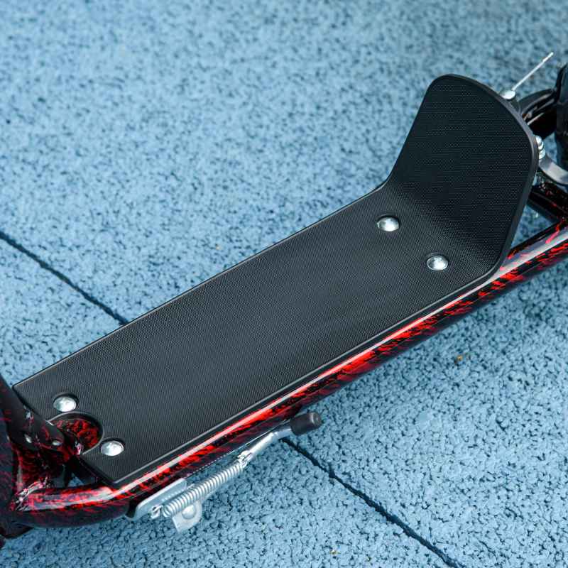 AIYAPLAY Kids Scooter, Big Wheel Kick Scooter with Adjustable Height Handlebar, Non-slip Footplate, Rear Brake, Kickstand, for Kids 6-12 Years Old, Red