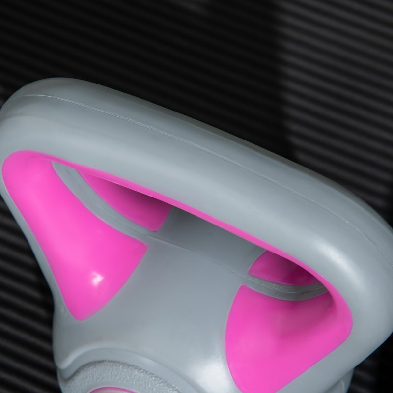 SPORTNOW Kettlebell, 2kg Kettle Bells with Handle for Home Gym Weight Lifting and Strength Training, Pink and Grey