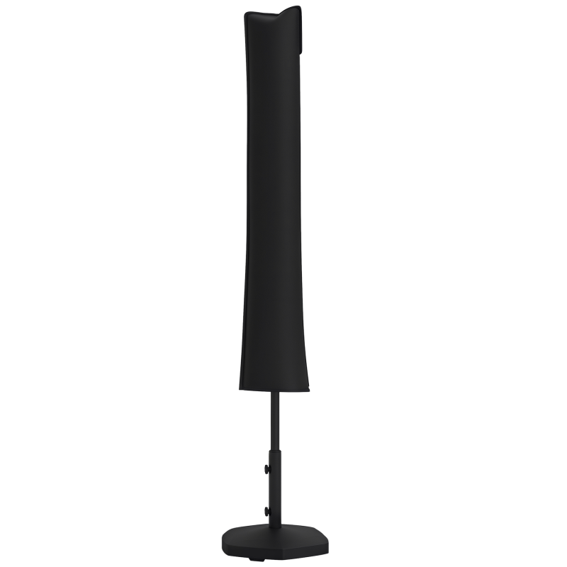 Outsunny Parasol Cover, Cantilever Umbrella Cover for 2-3.5 m Parasols, 420D Oxford Fabric Banana Umbrella Protector with Zipper for Outdoor Garden, Patio, Black