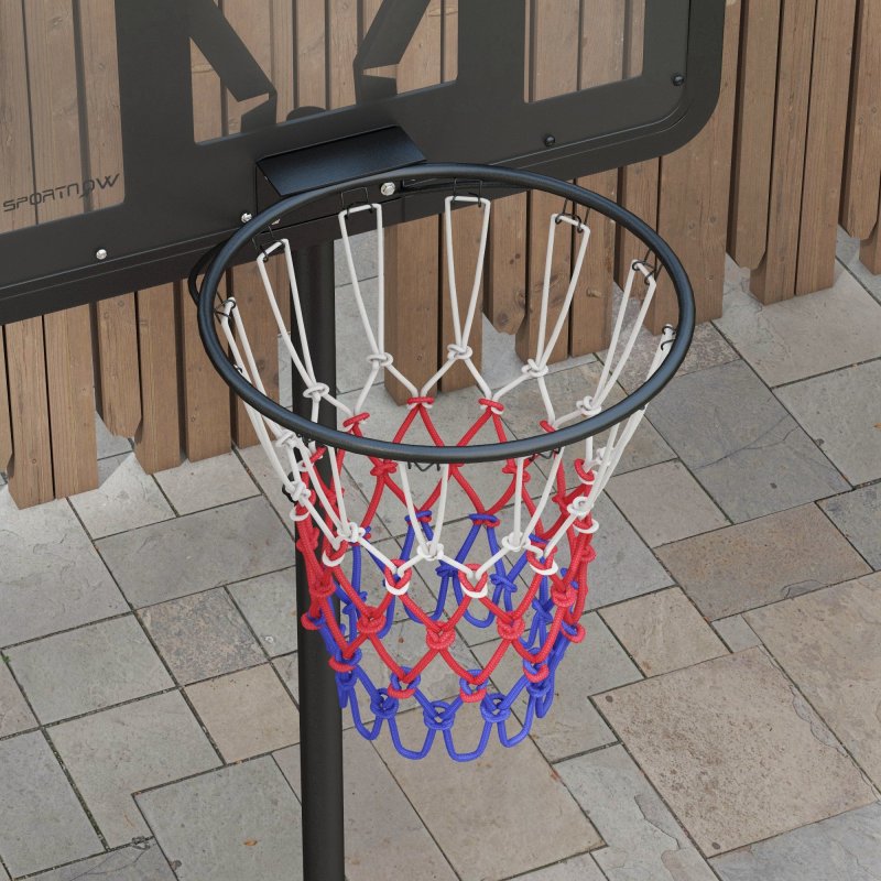 SPORTNOW Height Adjustable Basketball Hoop and Stand, Free Standing Portable Basketball Hoop System with Weighted Base and Wheels, for Kids Junior Adults, 1.7-2.3(m)