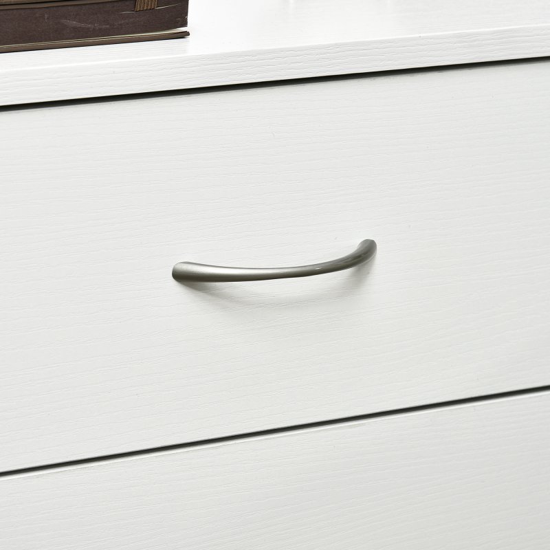 HOMCOM Bedside Table with 3 Drawers, Modern Wood Nightstand, Side Table with Anti-tipping Design for Bedroom, White