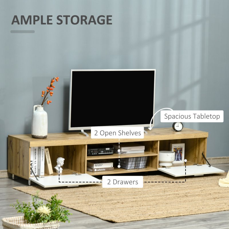 HOMCOM 200cm TV Cabinet for TVs up to 90