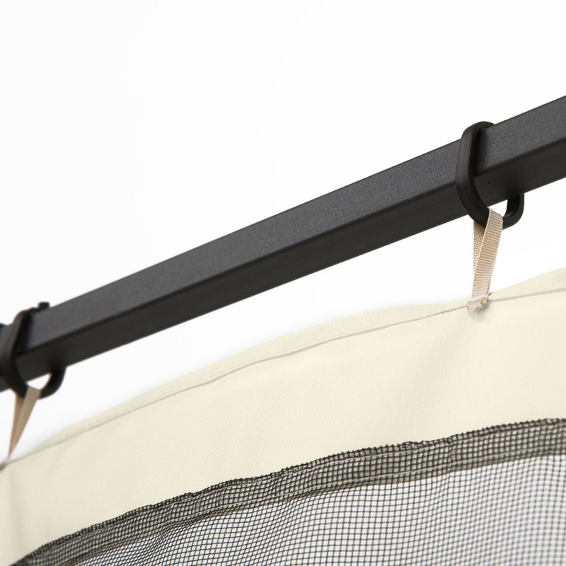 Outsunny fit 13x10ft Gazebo Universal Replacement Mosquito Netting for Patio Gazebos and Canopy Tents with Zippers for 3(m) x 4m Gazebo, (Sidewall Only) Beige