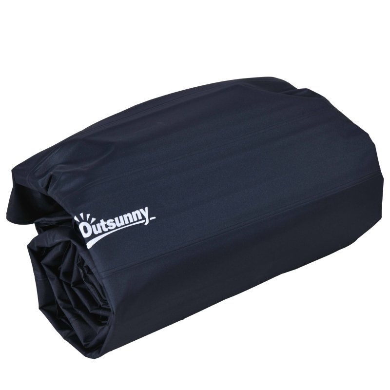 Outsunny Double Air Bed with Foot Pump and Carry Bag, Inflatable Mattress for Guest, Camping, Travel, 195 x 140 x 10cm, Blue