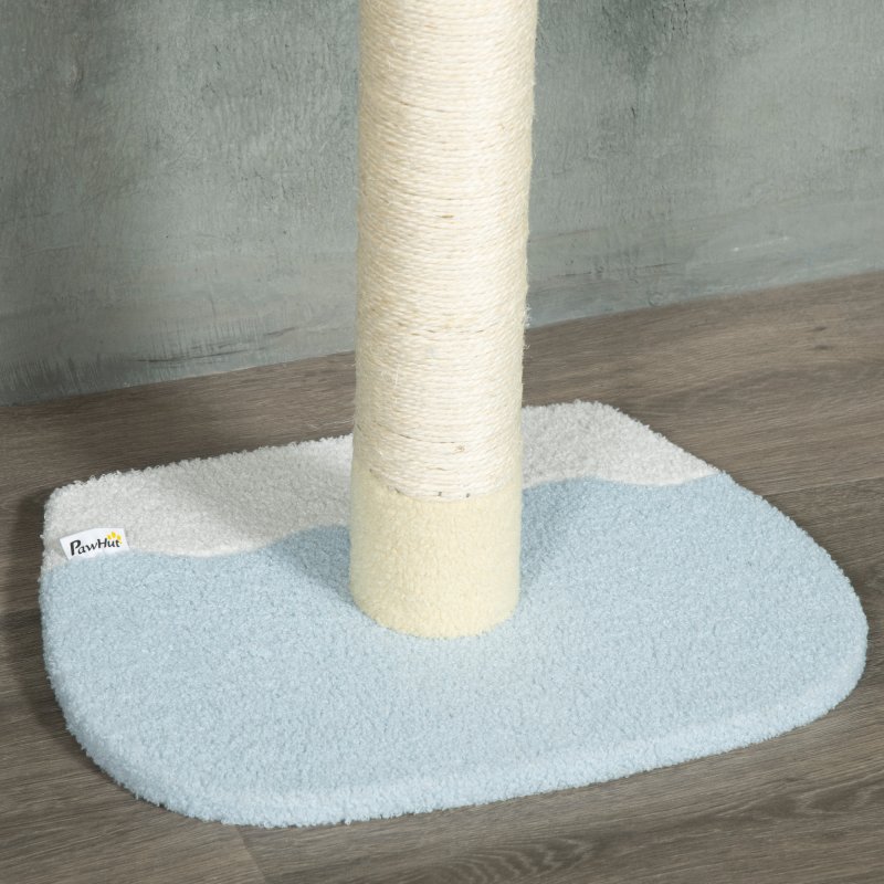 PawHut 260cm Floor to Ceiling Cat Tree, Height Adjustable Kitten Tower with Anti-slip Kit, Multi-Layer Activity Centre w/ Fish-shaped Perches Scratching Post Ball Toy - Yellow