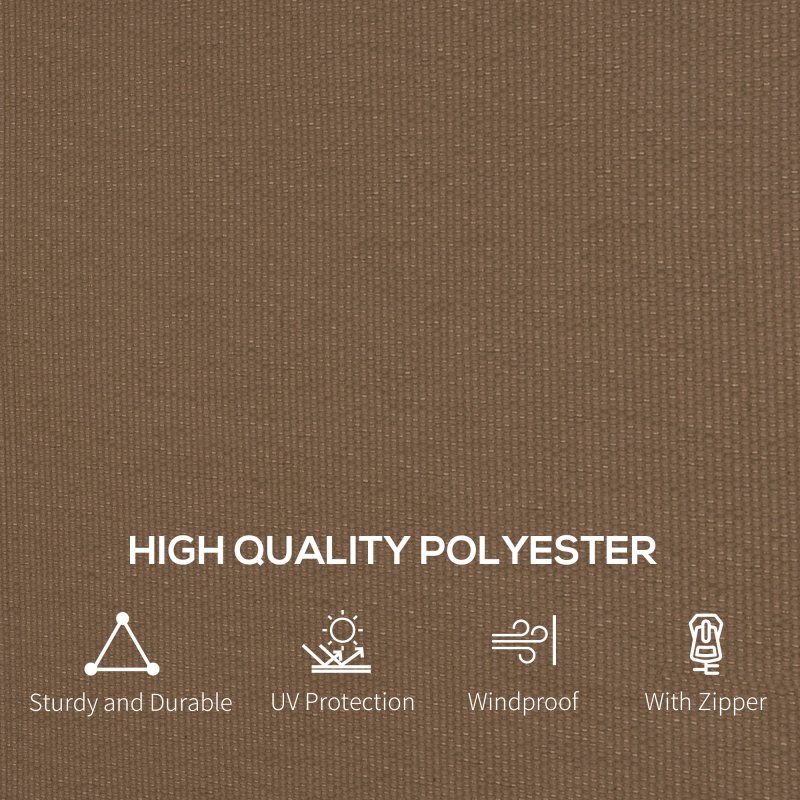 Outsunny 4 Pack Replacement Gazebo Curtains Privacy Panel for Most 3 x 4m Gazebo Canopy Pavillion Outdoor Shelter Sidewalls Accessories Dark Brown
