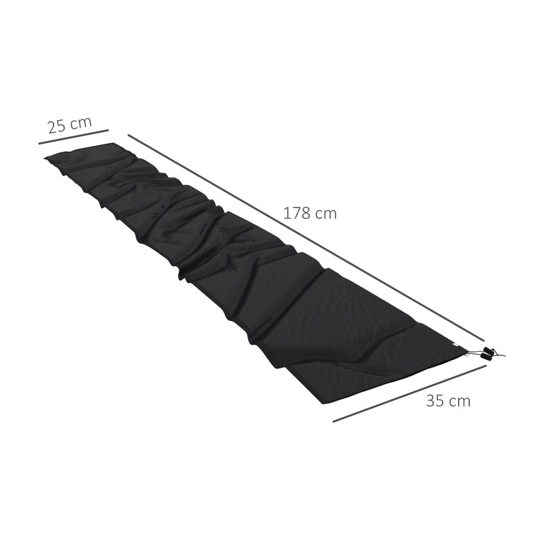 Outsunny Parasol Cover, Cantilever Umbrella Cover for 2-3.5 m Parasols, 420D Oxford Fabric Banana Umbrella Protector with Zipper for Outdoor Garden, Patio, Black