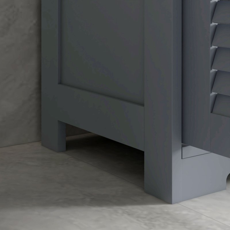 kleankin Bathroom Cabinet with Drawers, Bathroom Storage Cabinet with Louvred Doors, Open Compartment and Adjustable Shelf for Washroom