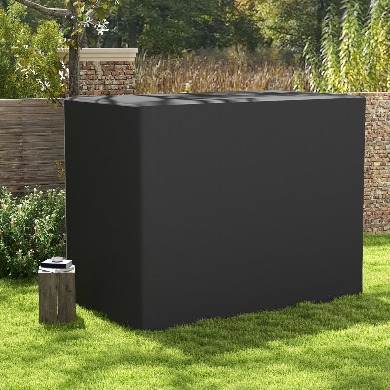 Outsunny Oxford Patio 3-seater Swing Chair Cover Outdoor Garden Furniture Rain Protection Protector Waterproof Anti-UV, 240L x 133W x 185H cm, Dark Grey
