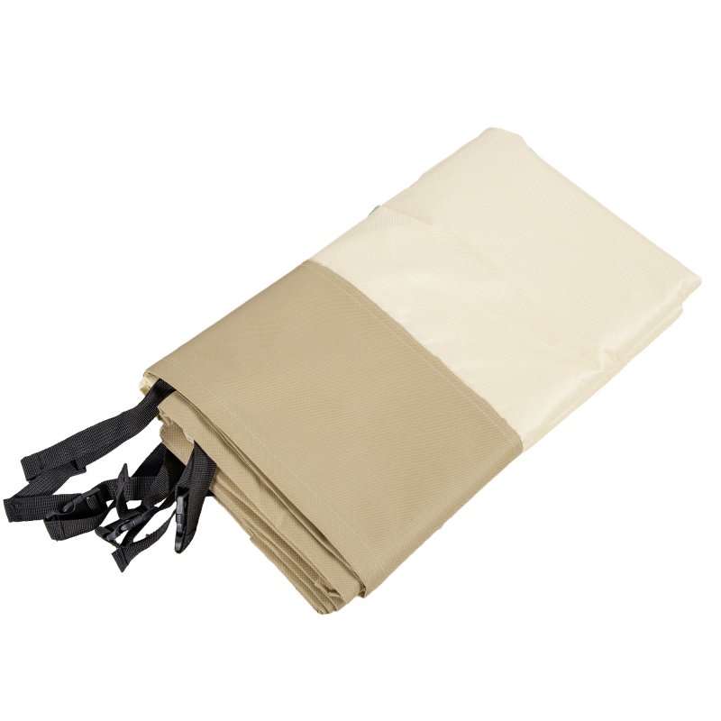 Outsunny BBQ Cover for Rectangular Gas Grill, 300D Oxford Fabric Barbecue Covers, Waterproof UV Protection Rip-Proof, with Windproof Buckles, Beige, 152 x 66 x 115cm