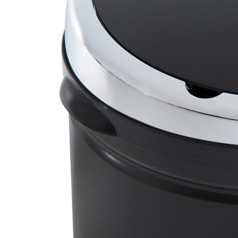 HOMCOM 50L Sensor Bin for Kitchen Waste Automatic Dustbin Motion Detection Dustbin Stainless Steel Rubbish Can with Bucket, Black
