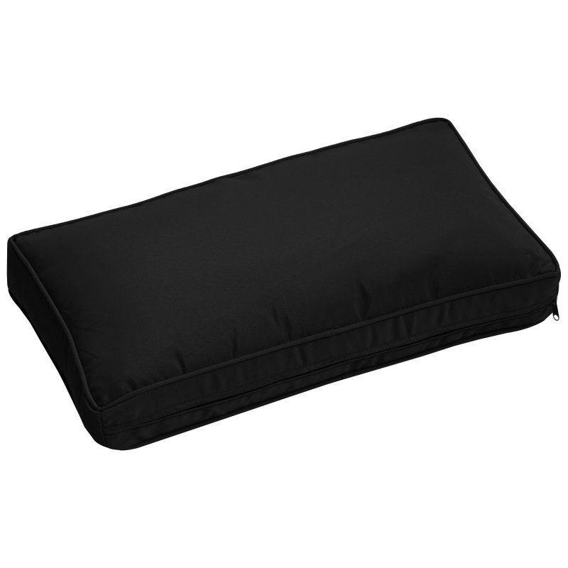 Outsunny Replacement Cushion Covers for Garden Sofa Set, Garden Rattan Sofa Cushion Polyester Cover Replacement Outdoor - No Cushion Included, Black