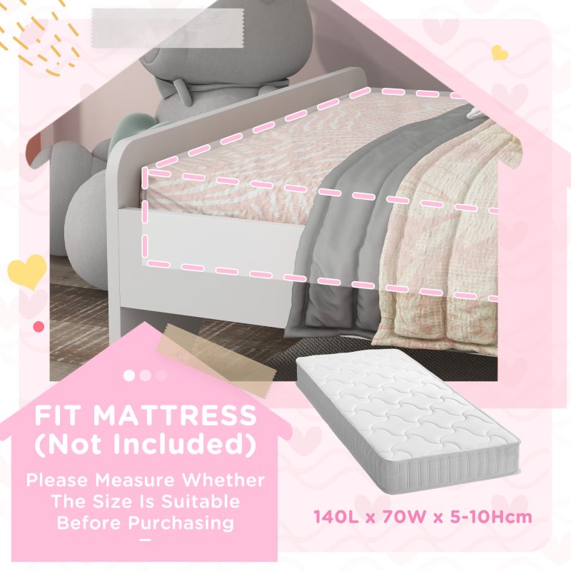 ZONEKIZ Toddler Bed Frame, Kids Bedroom Furniture, for Ages 3-6 Years