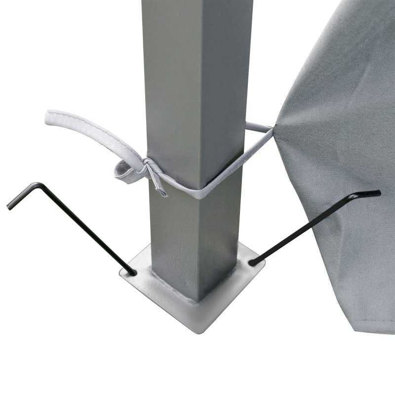 Outsunny 4m x 3(m)Garden Gazebo, Double Roof Outdoor Gazebo Canopy Shelter with Curtains, Solid Steel Frame for Patio, Garden