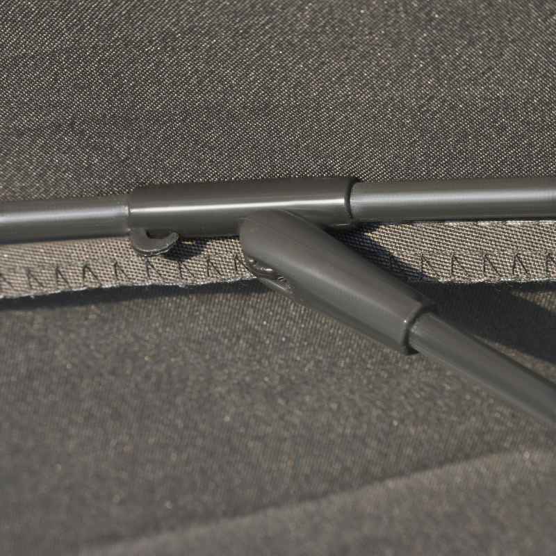 Outsunny 2.5m Shanghai Garden Parasol Umbrella with Crank & Tilt, Adjustable Outdoor Sun Shade, Grey