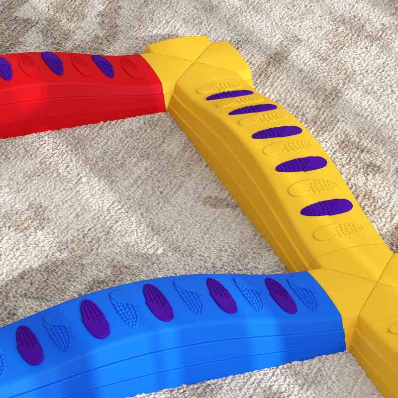 AIYAPLAY Kids Balance Beam, 12 Piece Stepping Stones with Non-Slip Foot Pads, Kids Sensory Toys, Indoor Outdoor Obstacle Course for 3-8 Years