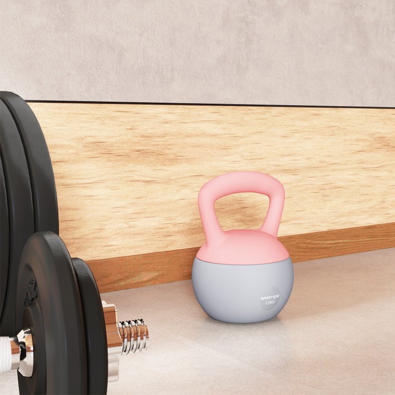 SPORTNOW Soft Kettlebell, 12kg Kettle Bell with Non-Slip Handle for Home Gym Weight Lifting and Strength Training