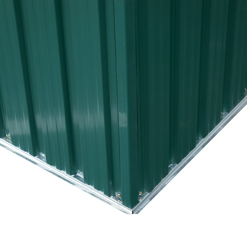 Outsunny 8.5 x 4ft Metal Shed with Lightsky Panels, Garden Storage Tool House with Double Doors for Garden, Patio and Lawn, Green
