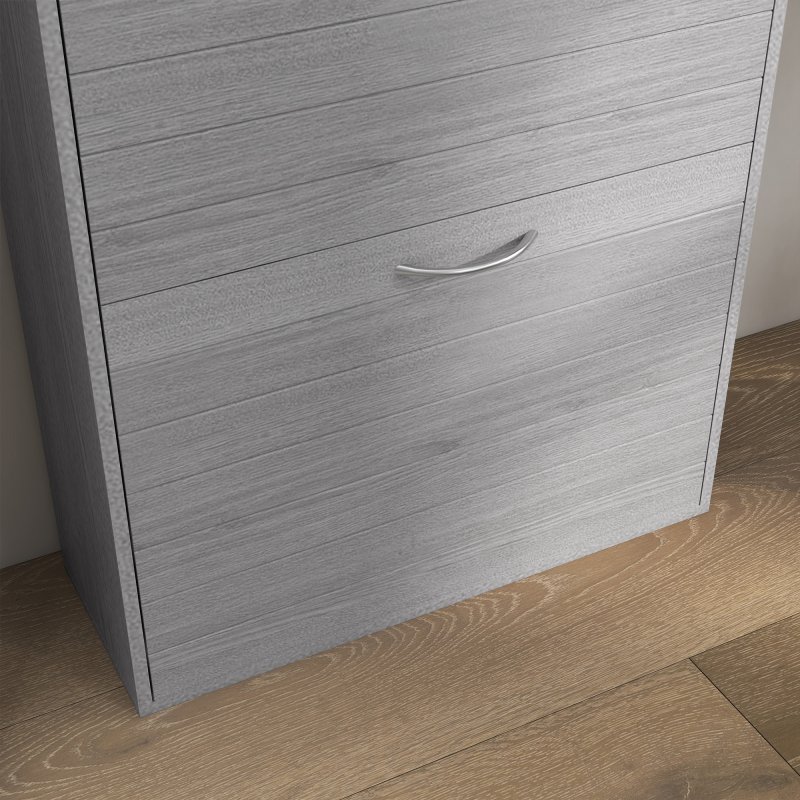 HOMCOM Narrow Shoe Cabinet, Slim Shoe Storage Cabinet with 3 Flip Drawers, 12 Pair of Shoes Organizer Hallway Entryway