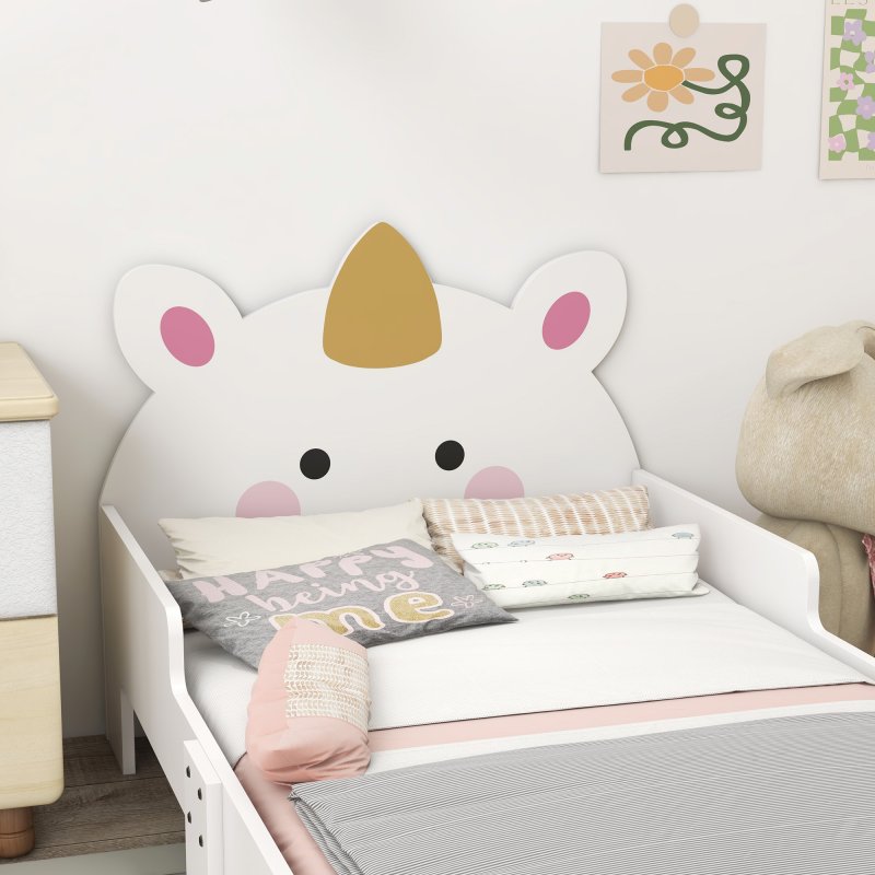 ZONEKIZ Toddler Bed Frame, Kids Bedroom Furniture, for Ages 3-6 Years
