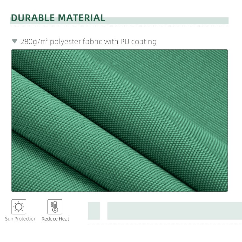 Outsunny 4 x 3(m) Garden Patio Manual Awning Canopy Aluminium Sun Shade Shelter Retractable for Backyard