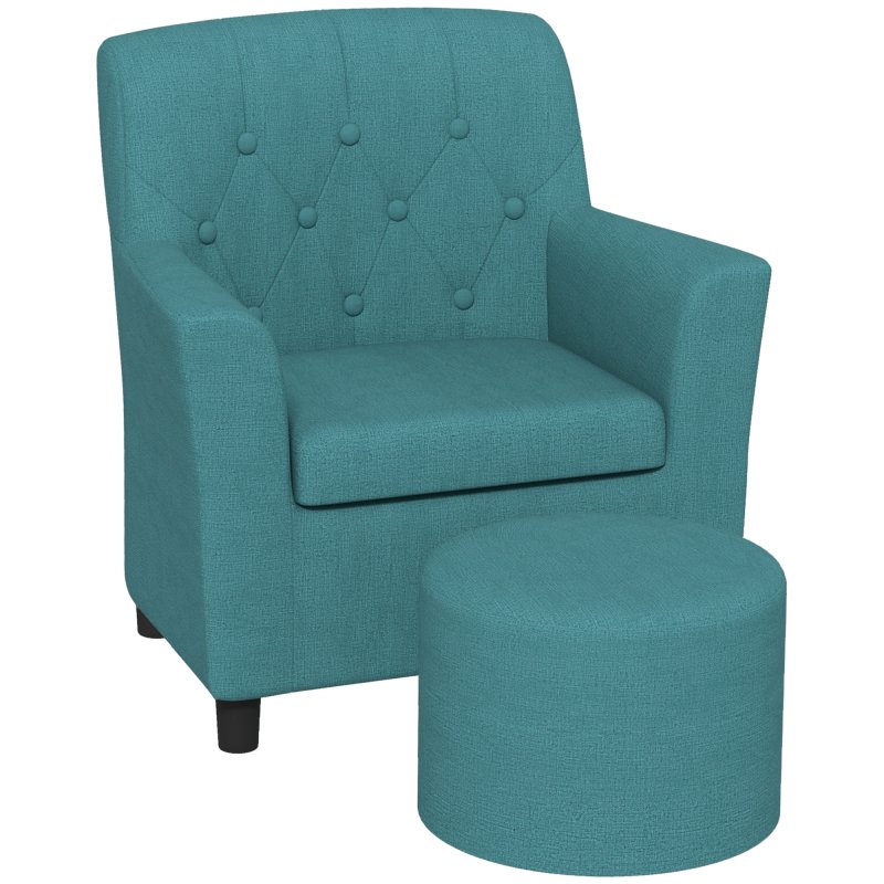 AIYAPLAY Kids Sofa Set, Toddler Chair with Footrest, Single Seater Kids Armchair for Playroom Bedroom, Blue