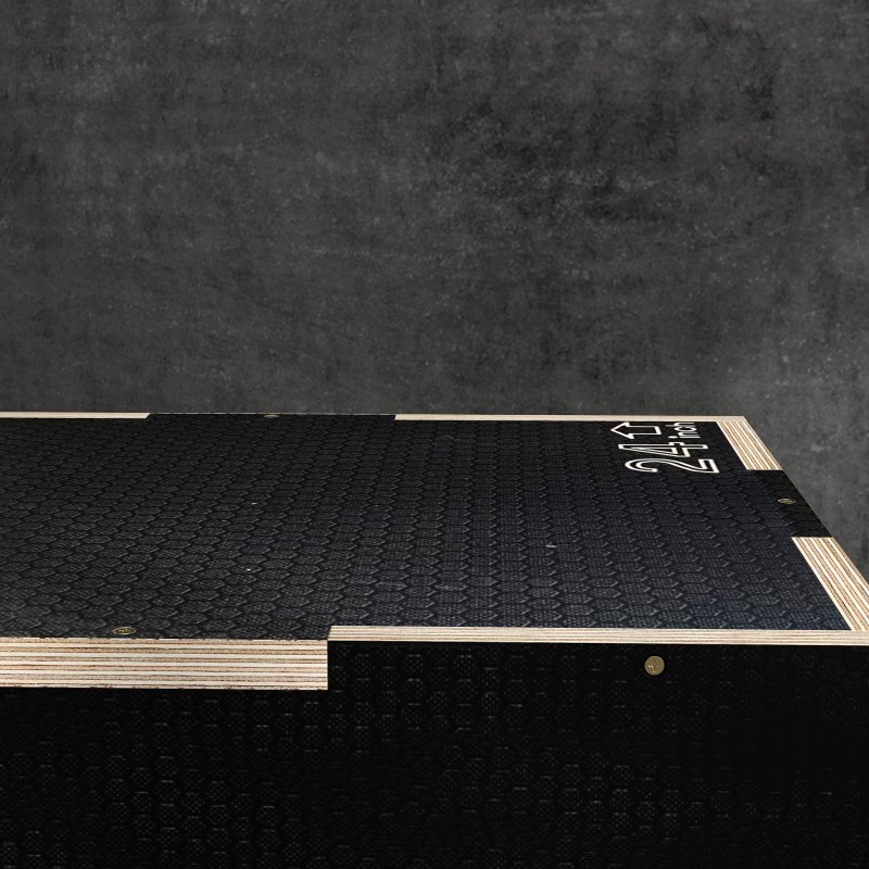 SPORTNOW 3-in-1 Wooden Plyo Box, Anti-Slip Plyometric Jump Platform, Step Up Exercise Box with Handle Openings for Home Gym, Workout Training, 41/51/61cm