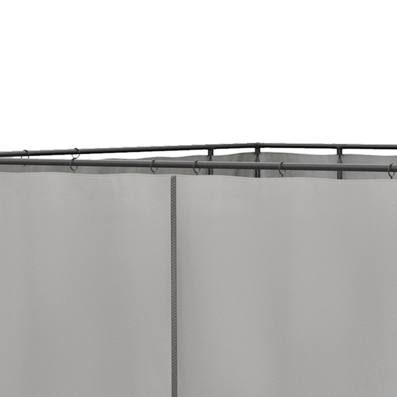 Outsunny 4 Pack Replacement Gazebo Curtains Privacy Panel for Most 3 x 3m Gazebo Canopy Pavillion Outdoor Shelter Sidewalls Accessories Light Grey