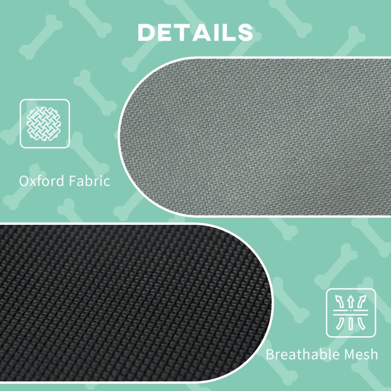 PawHut Raised Dog Bed Waterproof Elevated Pet Cot with Breathable Mesh UV Protection Canopy , for XL Dogs, 122 x 92 x 108cm