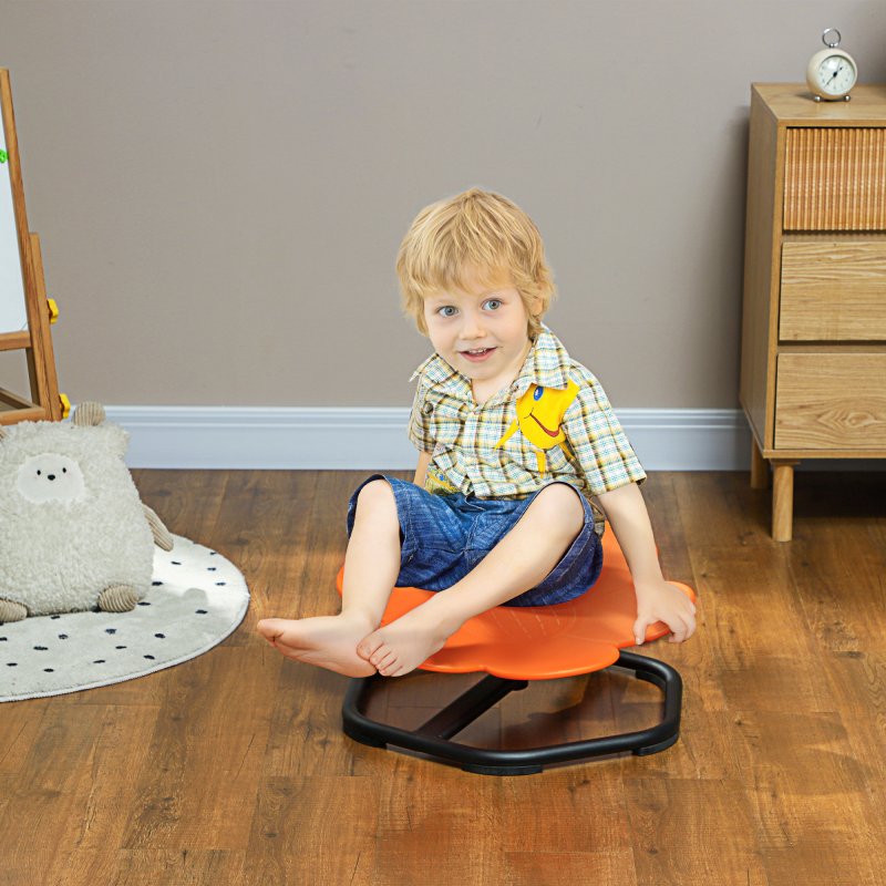 AIYAPLAY Sensory Spinning Chair, Kids Swivel Chair for Coordination, Balance, Orange
