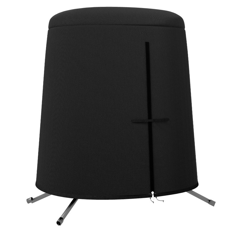 Outsunny Hanging Egg Chair Cover, Outdoor Single Swing Chair Cover, Waterproof Anti-dust Furniture Protector with Zipper, 300D Oxford Fabric for 200 x 230 cm Stand, Black