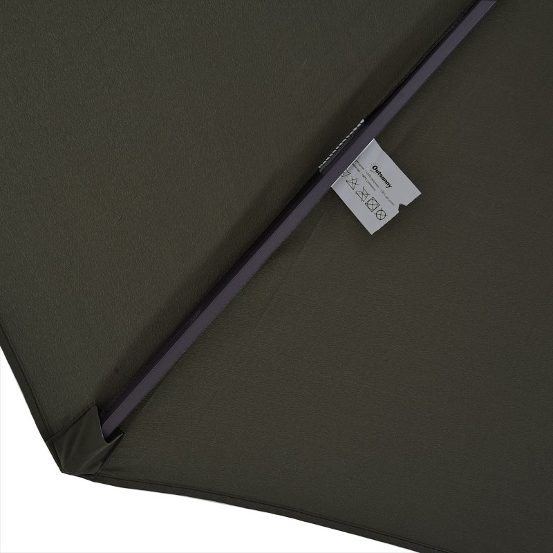 Outsunny 4.6m Large Garden Parasol Double-Sided Sun Umbrella Patio Market Canopy Shade Outdoor Grey - NO BASE