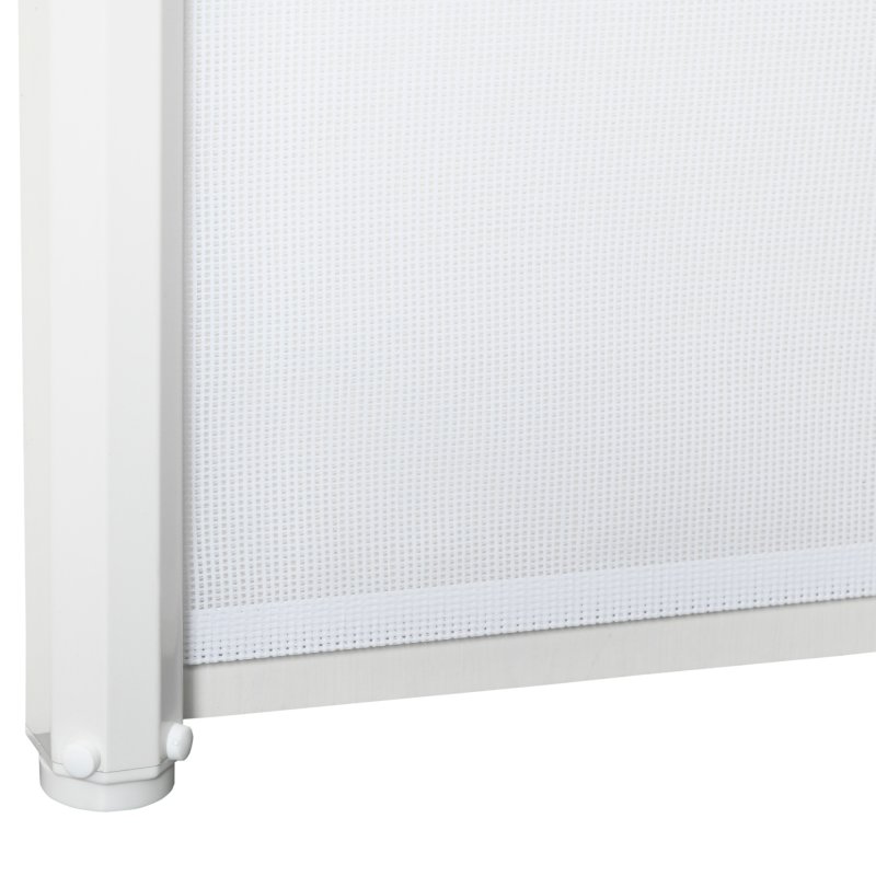 PawHut Retractable Stair Gate for Dogs, Pet Mesh Safety Gate Extends up to 115cm for Doorways Indoor- White