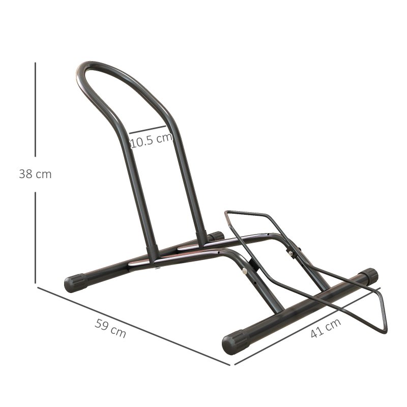 SPORTNOW Bike Floor Stand, Portable Bike Rack, Freestanding Parking Stand Holder for 16"-29" Mountain/Road Bikes Garage Indoor Outdoor Use