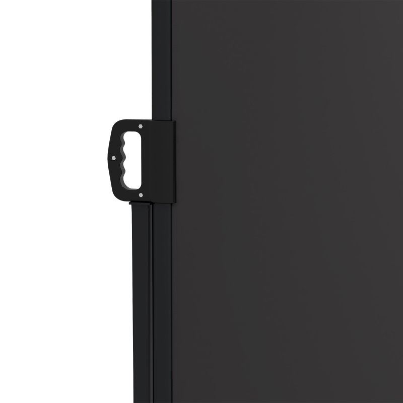 Outsunny Retractable Side Awning, Garden Privacy Screen Divider, Full Cassette Wind Breaker for Hot Tub, Balcony, Terrace, Pool, 400 x 180cm, Black