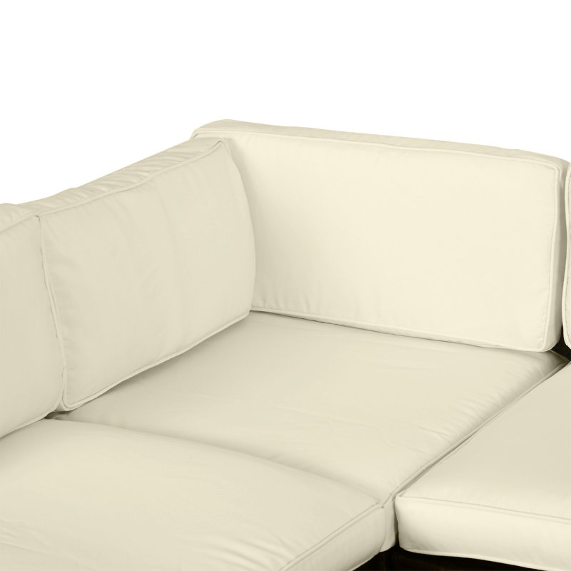 Outsunny Replacement Cushion Covers for Garden Sofa Set, Garden Rattan Sofa Cushion Polyester Cover Replacement Outdoor - No Cushion Included, Cream
