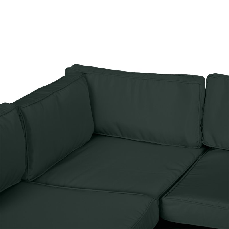 Outsunny Replacement Cushion Covers for Garden Sofa Set, Garden Rattan Sofa Cushion Polyester Cover Replacement Outdoor - No Cushion Included, Grey