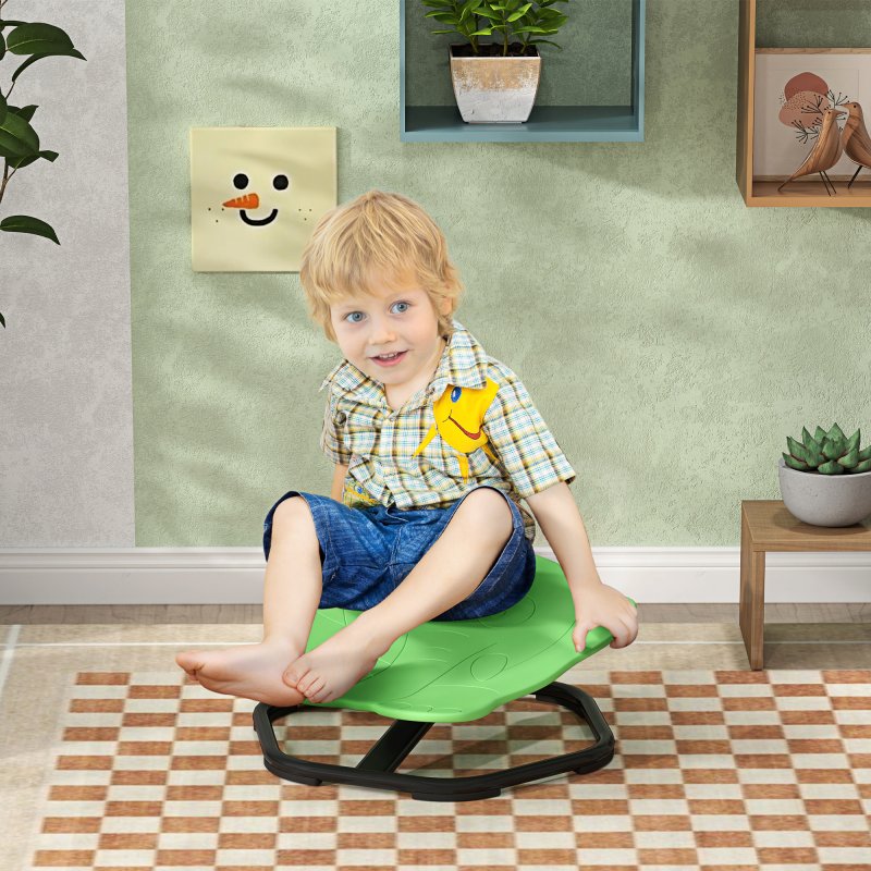 AIYAPLAY Sensory Spinning Chair, Kids Swivel Chair for Coordination, Balance, Green