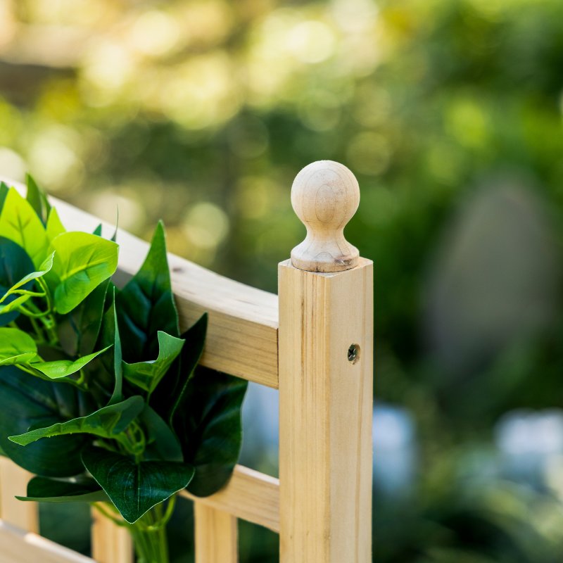 Outsunny Garden Planters with Trellis for Climbing Vines, Wooden Raised Beds for Garden, Free Standing Flower Pot, Indoor Outdoor Display Rack, 64 x 28 x 120 cm, Natural
