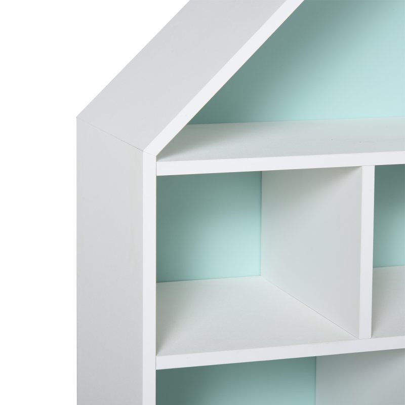 HOMCOM Kids Wooden Bookshelf Chest and Toy Storage Unit w/ Drawer, Children's Bookcase Organizer Cabinet Blue/Pink