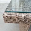 RATTAN WICKER CONSERVATORY OUTDOOR GARDEN FURNITURE DINING SET CORNER SOFA TABLE BEIGE NAURTUAL GREY