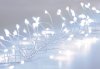 Christmas 860 Cool White Garland Cluster Micro ultra bright LED Lights with Silver pin wire String - indoor or outdoor use
