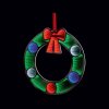 Christmas Hanging Wreath Infinity Mirror 60cm - Multicoloured 3D Double Sided LED Light Effect