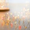 Christmas 200 Bright Vintage Warm White & Red LED Outdoor Fairy String Twinkle Pin Wire Lights Battery powered - Timer & multi function