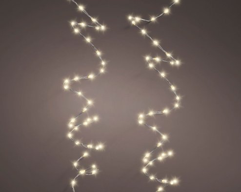 Christmas Fairy String Twinkle - Extra dense 576 Warm White Micro LED Lights with Silver Cable - indoor or outdoor use