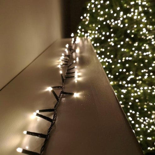 Christmas 3000 Ultra-Bright Warm White LED Outdoor Fairy String Twinkle Lights 75 meter long