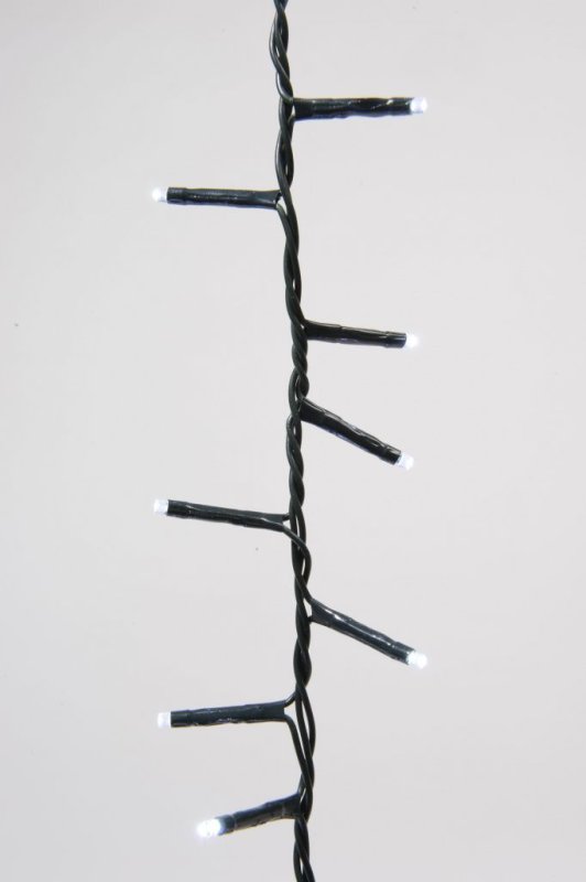 500 Ultra-Bright Cool White LED Outdoor Fairy String Twinkle Compact Lights (green cable)