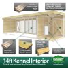 14X4 Dog Kennel (4ft Height) Flat Packed