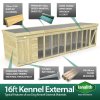 16X4 Dog Kennel (4ft Height) Flat Packed